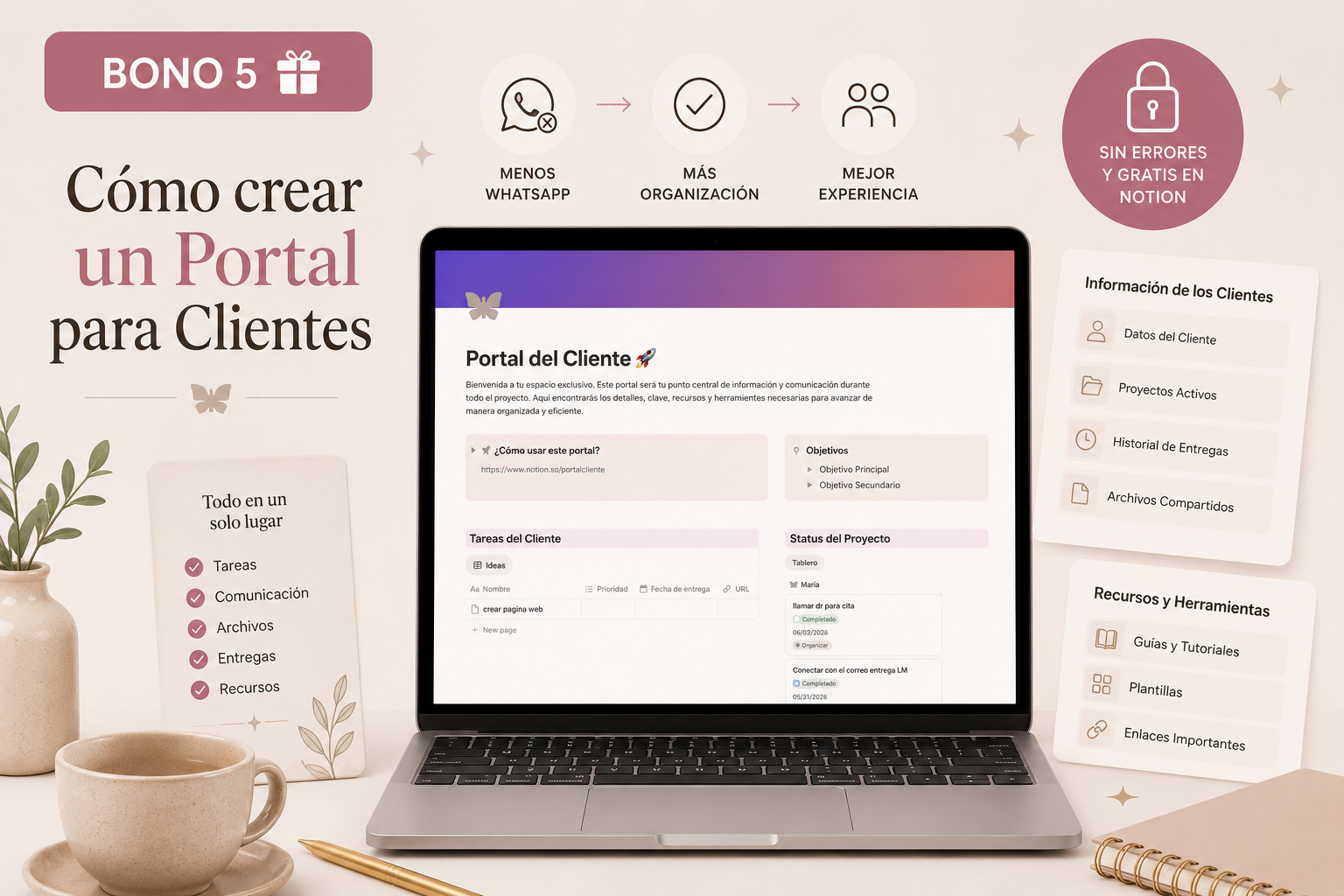 Portal para Clientes en Notion · Bono incluido en Ágora™